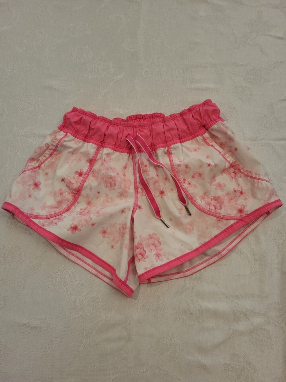 Vintage Lululemon Work It Out Shorts In Frangipani Pink/Pinkelicious Size 6 EUC